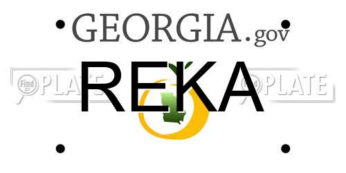 REKA Georgia License Plate