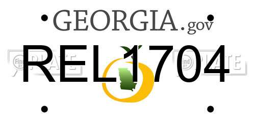 REL1704 Georgia License Plate
