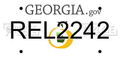 REL2242 Georgia License Plate