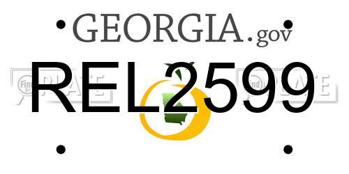REL2599 Georgia License Plate