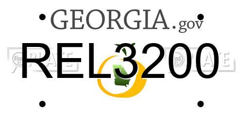REL3200 Georgia License Plate