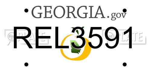 REL3591 Georgia License Plate