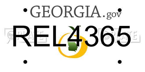 REL4365 Georgia License Plate