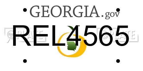 REL4565 Georgia License Plate