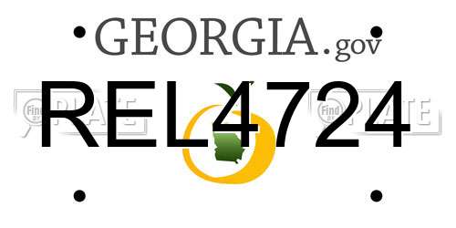 REL4724 Georgia License Plate