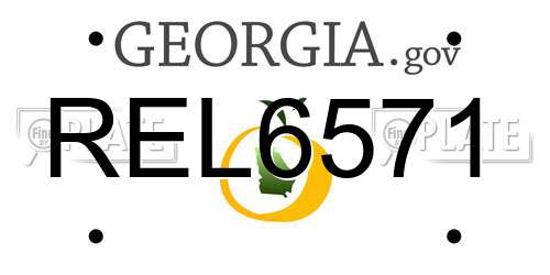 REL6571 Georgia License Plate