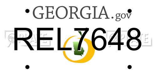 REL7648 Georgia License Plate