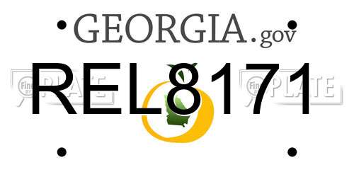 REL8171 Georgia License Plate