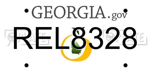 REL8328 Georgia License Plate