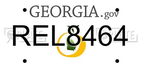 REL8464 Georgia License Plate