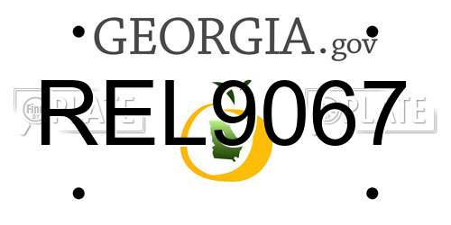 REL9067 Georgia License Plate