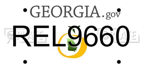 REL9660 Georgia License Plate