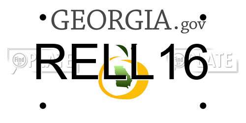 RELL16 Georgia License Plate