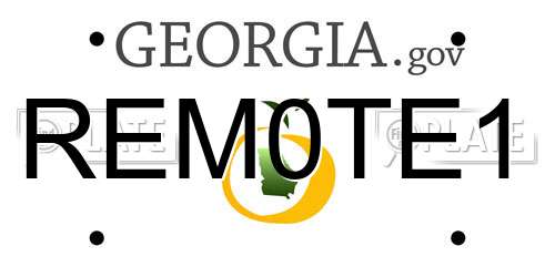 REM0TE1 Georgia License Plate