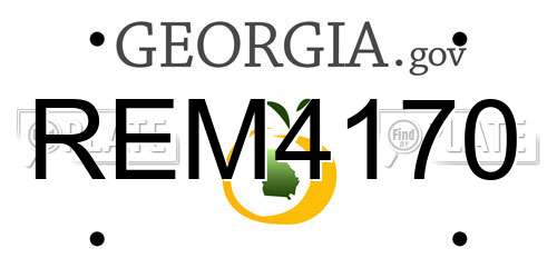 REM4170 Georgia License Plate