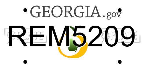 REM5209 Georgia License Plate