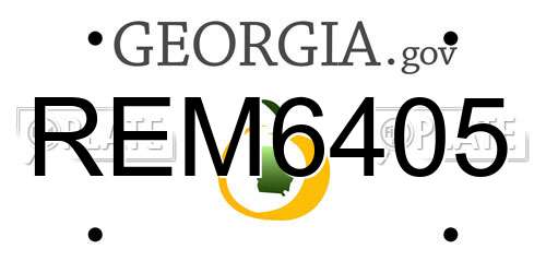 REM6405 Georgia License Plate