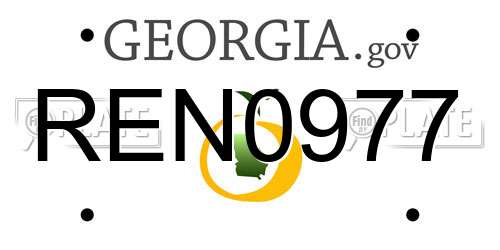 REN0977 Georgia License Plate