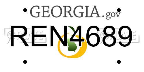 REN4689 Georgia License Plate