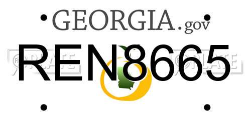 REN8665 Georgia License Plate