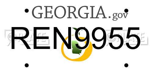REN9955 Georgia License Plate