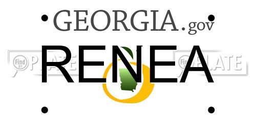 RENEA Georgia License Plate