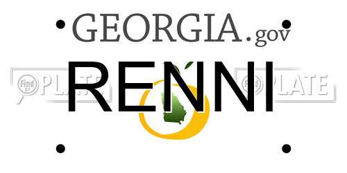 RENNI Georgia License Plate