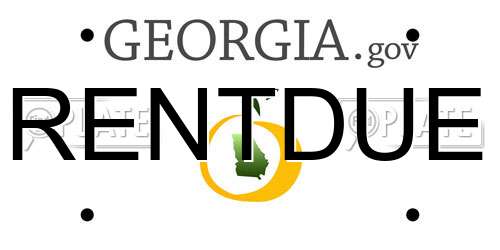 RENTDUE Georgia License Plate
