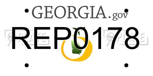 REP0178 Georgia License Plate