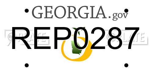 REP0287 Georgia License Plate