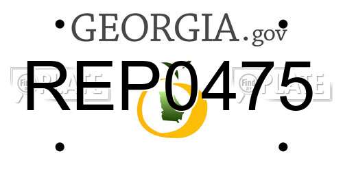 REP0475 Georgia License Plate