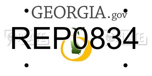 REP0834 Georgia License Plate