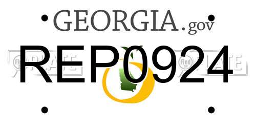 REP0924 Georgia License Plate