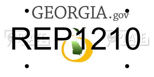REP1210 Georgia License Plate