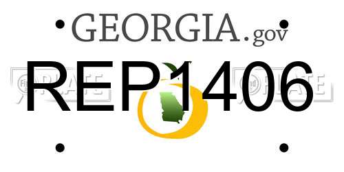 REP1406 Georgia License Plate