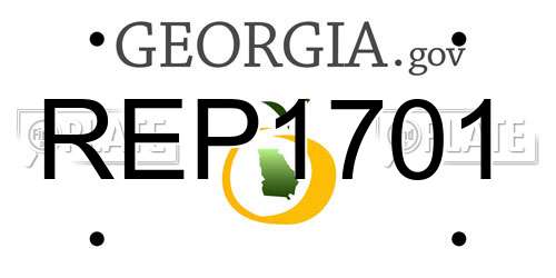 REP1701 Georgia License Plate