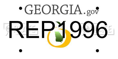REP1996 Georgia License Plate