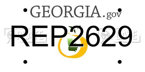 REP2629 Georgia License Plate