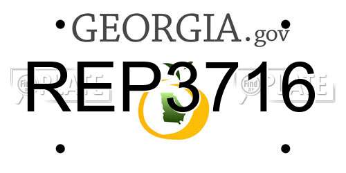 REP3716 Georgia License Plate