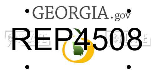 REP4508 Georgia License Plate