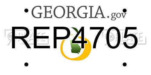 REP4705 Georgia License Plate