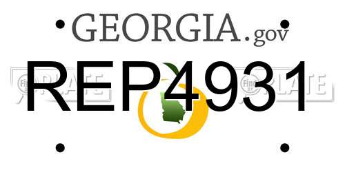 REP4931 Georgia License Plate