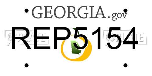 REP5154 Georgia License Plate