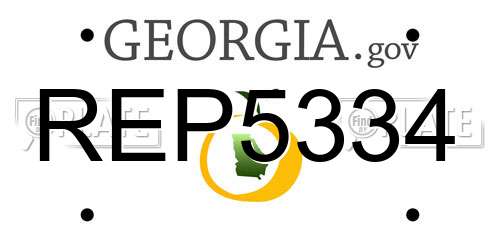REP5334 Georgia License Plate