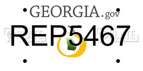 REP5467 Georgia License Plate