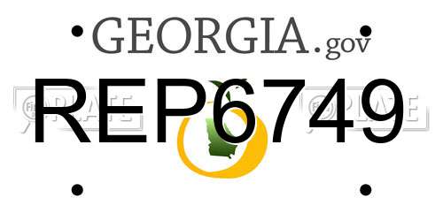 REP6749 Georgia License Plate