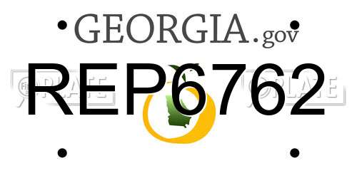 REP6762 Georgia License Plate