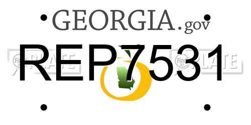 REP7531 Georgia License Plate