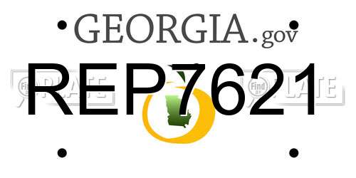 REP7621 Georgia License Plate