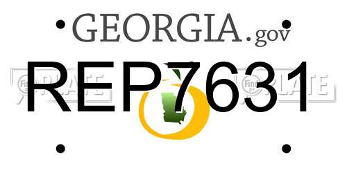 REP7631 Georgia License Plate